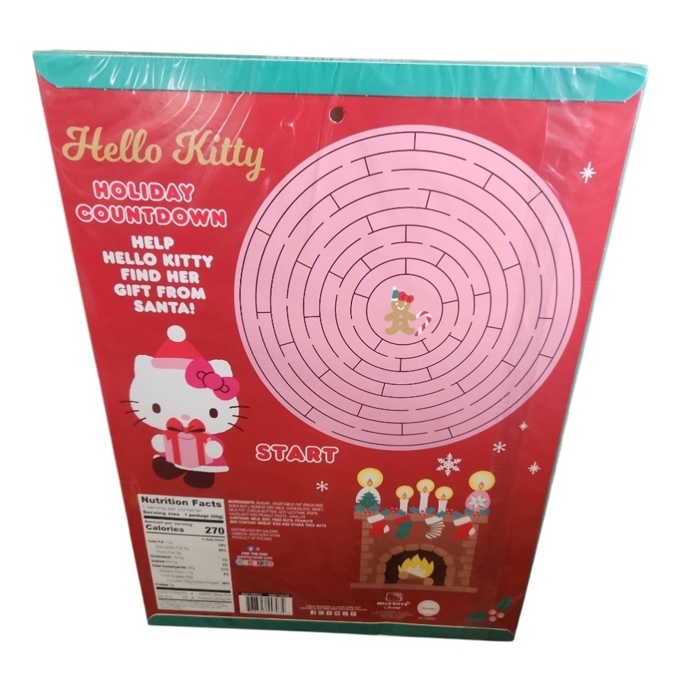 Hello Kitty Holiday Countdown Advent Calendar 24 Milk Chocolates NEW - Picture 2 of 2